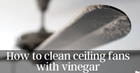 how to clean ceiling fans with vinegar